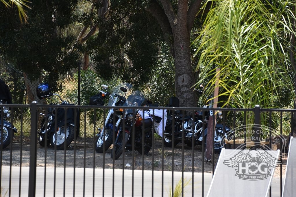 Parking in the shade next to the pool