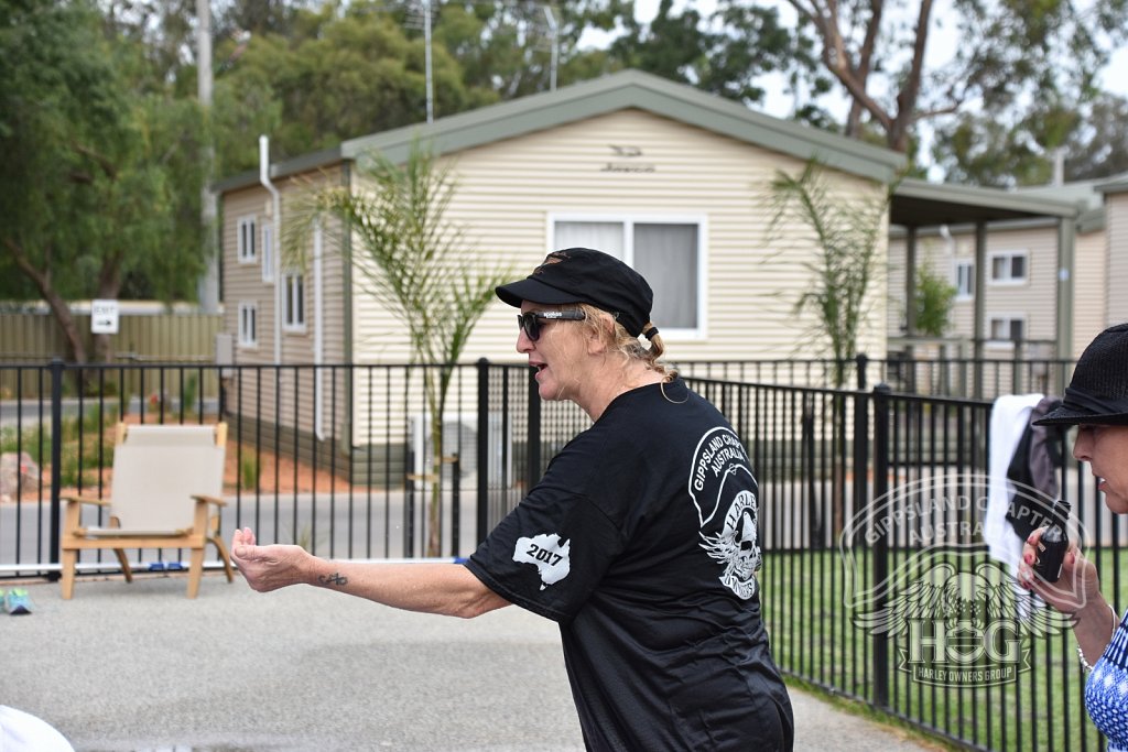 Kerry YV Chapter wearing a Gippsland Chapter t-shirt