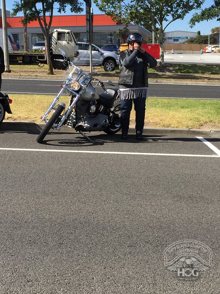 Debbie with her softail